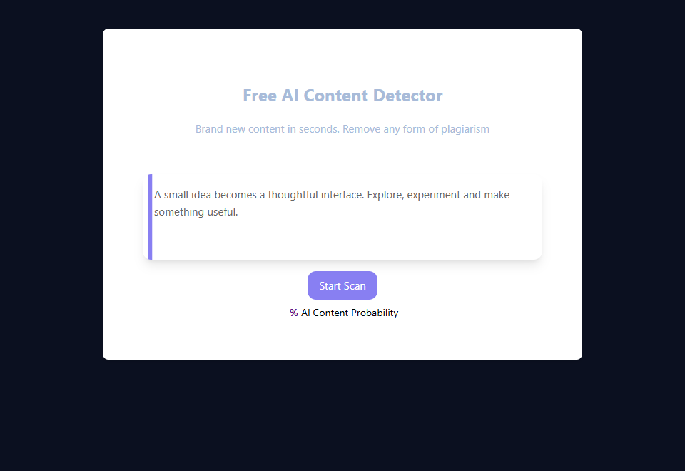 Content Scan preview