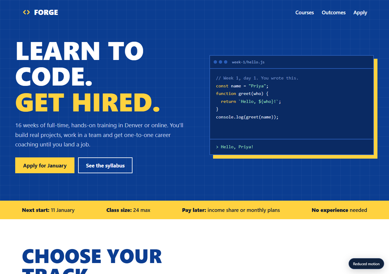 Coding Bootcamp preview