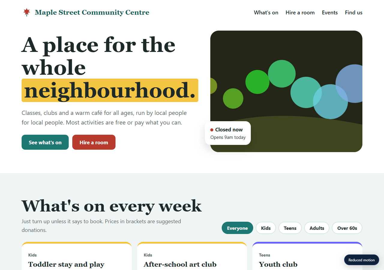 Community Center preview