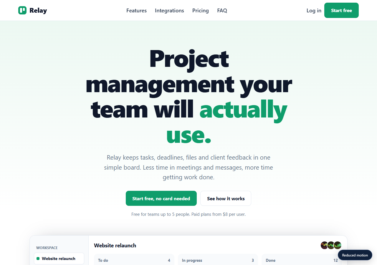 Saas Product preview