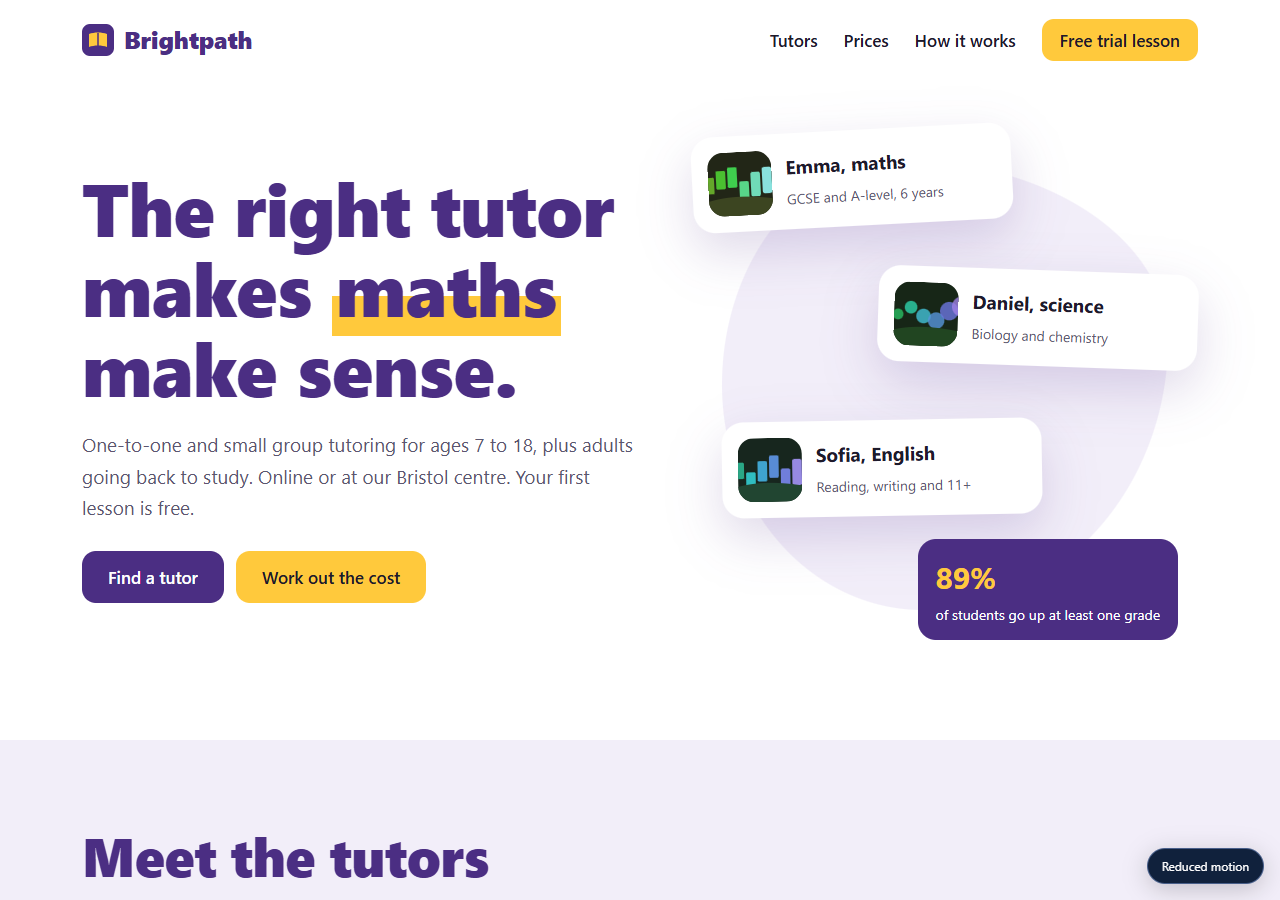 Tutoring preview