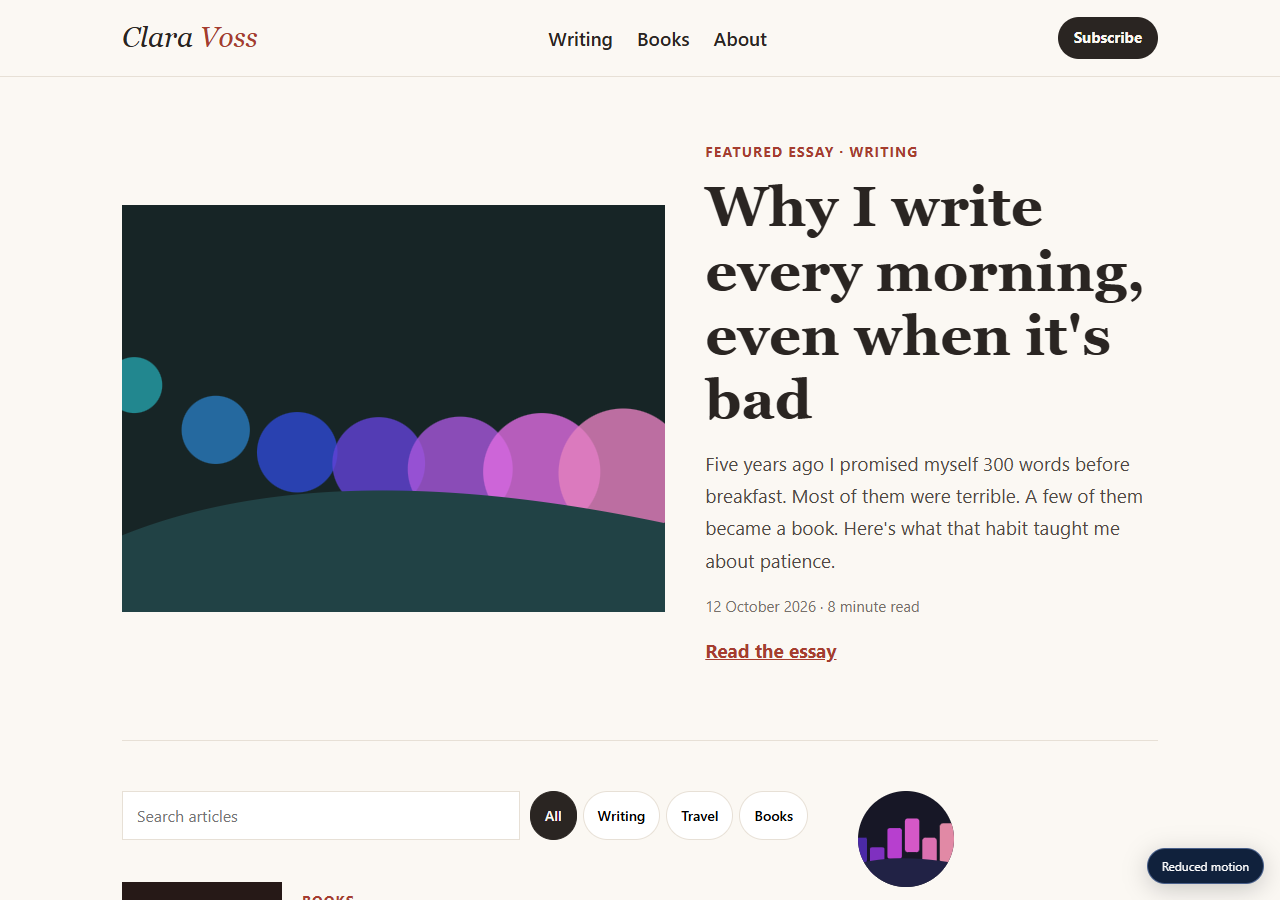 Writer Blogger preview