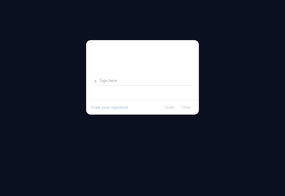 Signature Pad preview