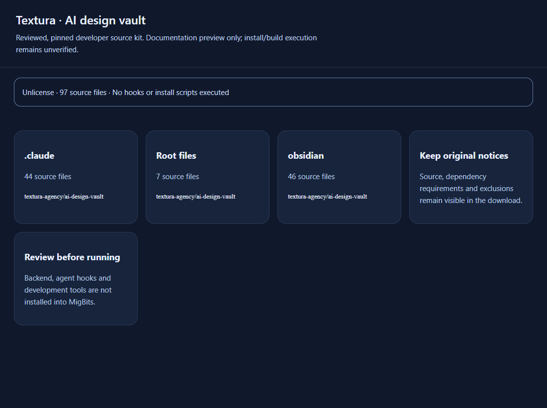 Textura · AI design vault preview