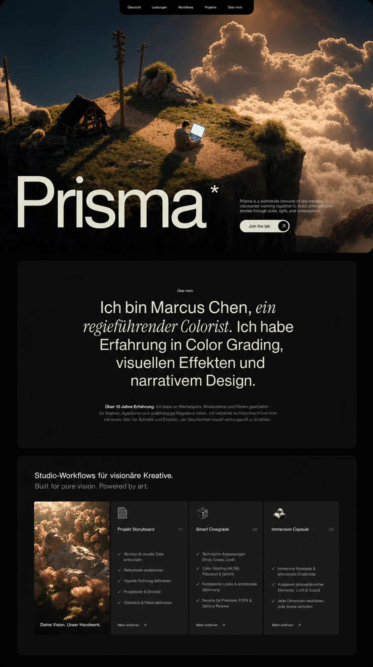 MotionSites Prisma Creative Studio original design reference