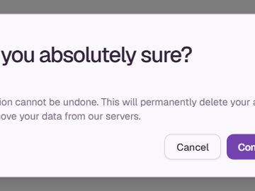 Alert Dialog preview