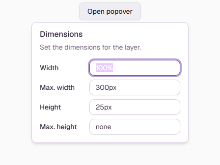 Popover preview