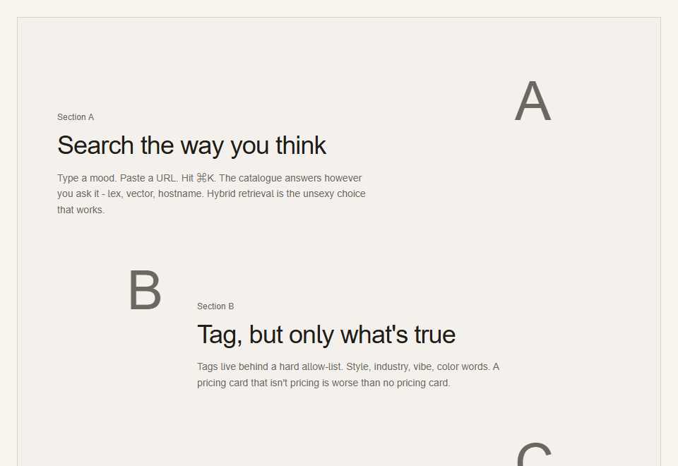 Features · Alternating preview