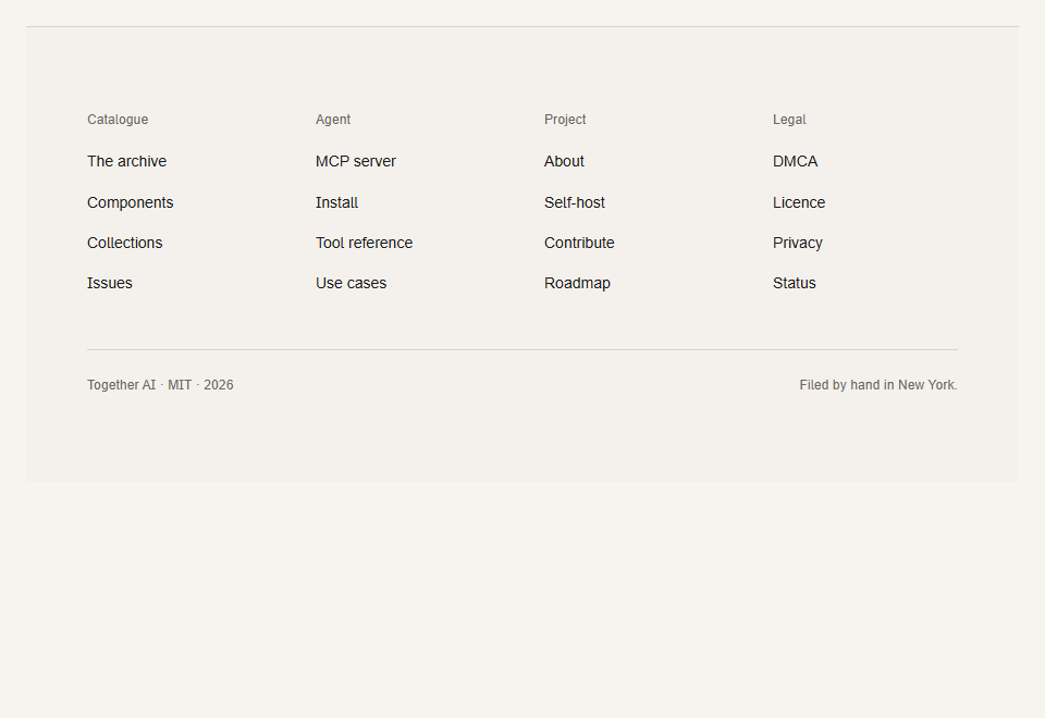 Footer · Sitemap preview